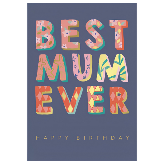 Best Mum Ever Pattern Text
