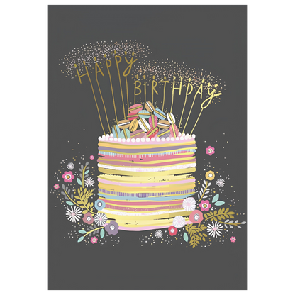 Macaron Cake with Sparklers
