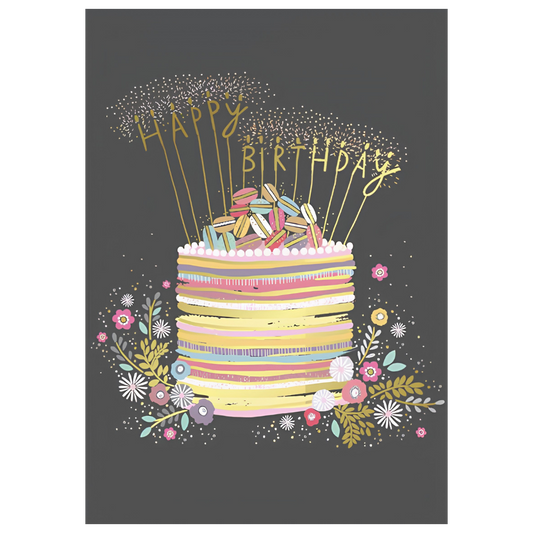 Macaron Cake with Sparklers