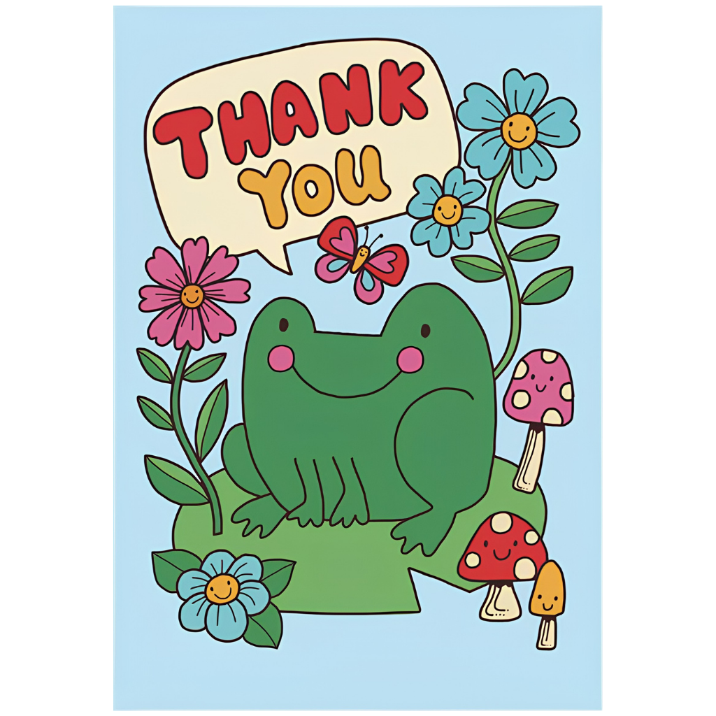 Thank You, Frog on Lily Pad