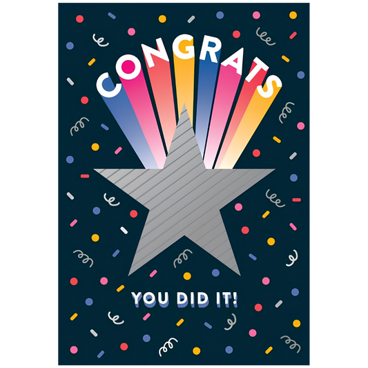 Congratulations Shooting Star & Confetti