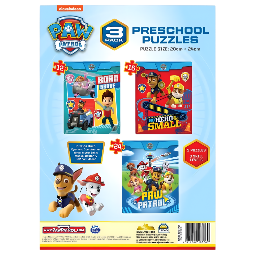 Paw Patrol Frame Tray Puzzles (3pk)