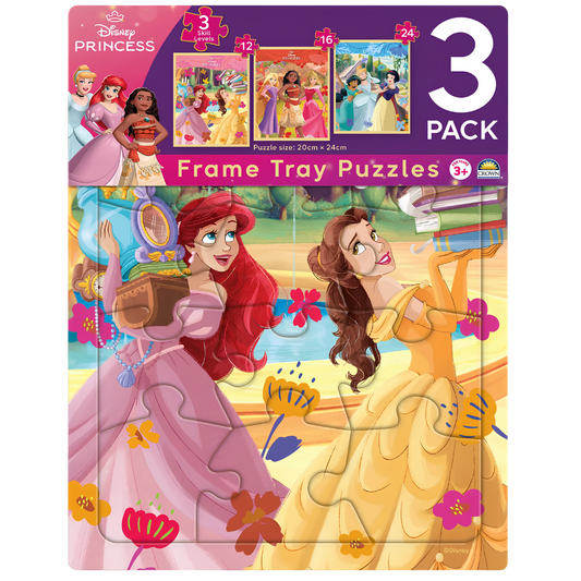 Disney Princess Frame Tray Puzzle 3pk