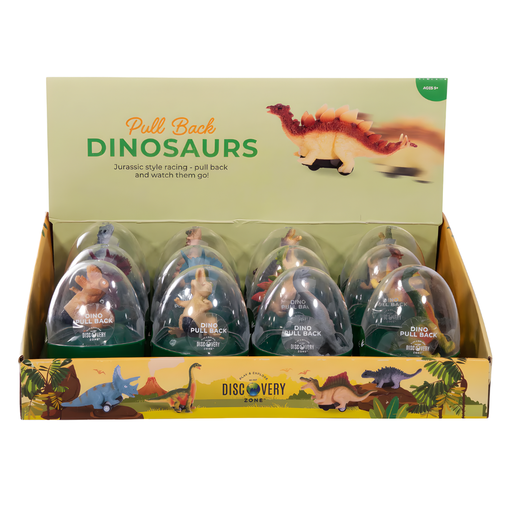 Dinosaur Pull-Backs  (12 Asst)