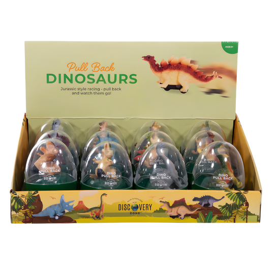 Dinosaur Pull-Backs  (12 Asst)