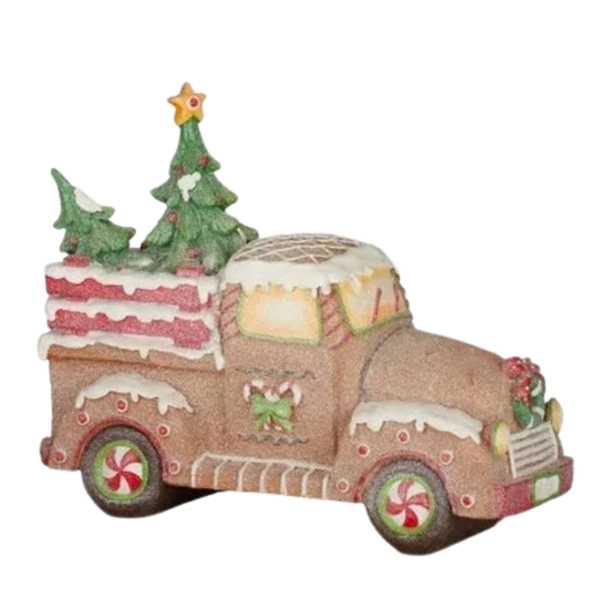 Gingerbread Christmas Truck Decoration