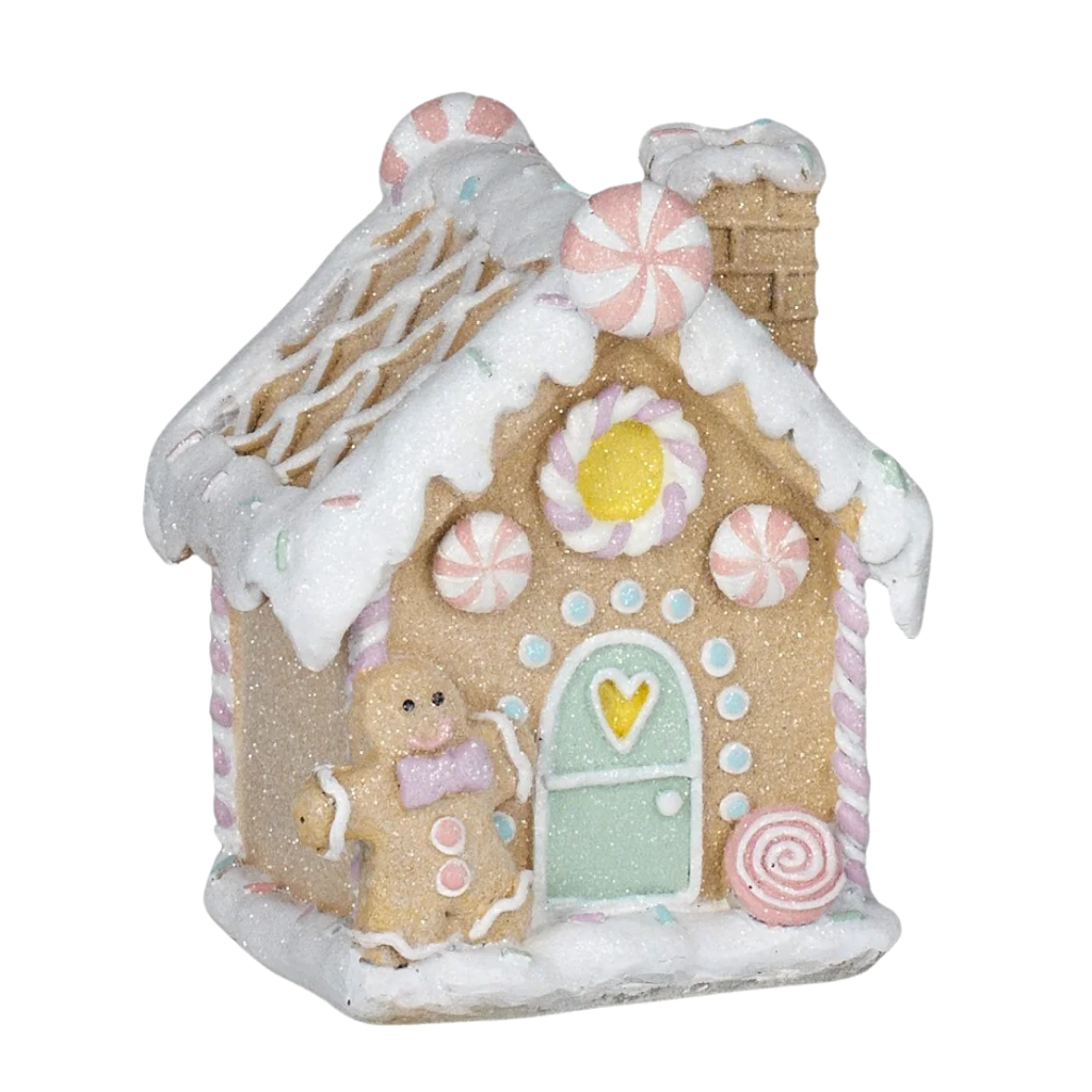 Pastel Gingerbread House Christmas Decoration