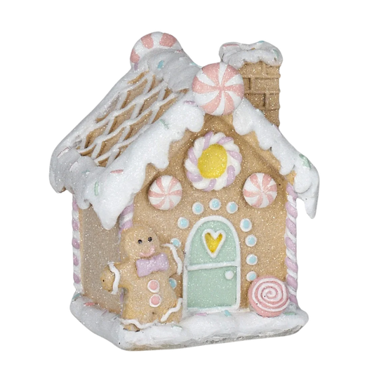 Pastel Gingerbread House Christmas Decoration