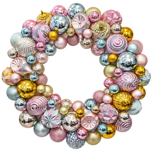 Pastel Bauble Wreath