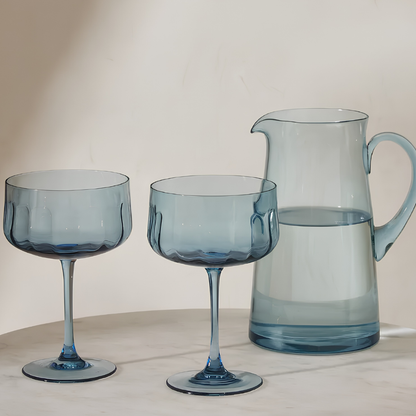 Studio Glass Coupe Set of 2 - Denim