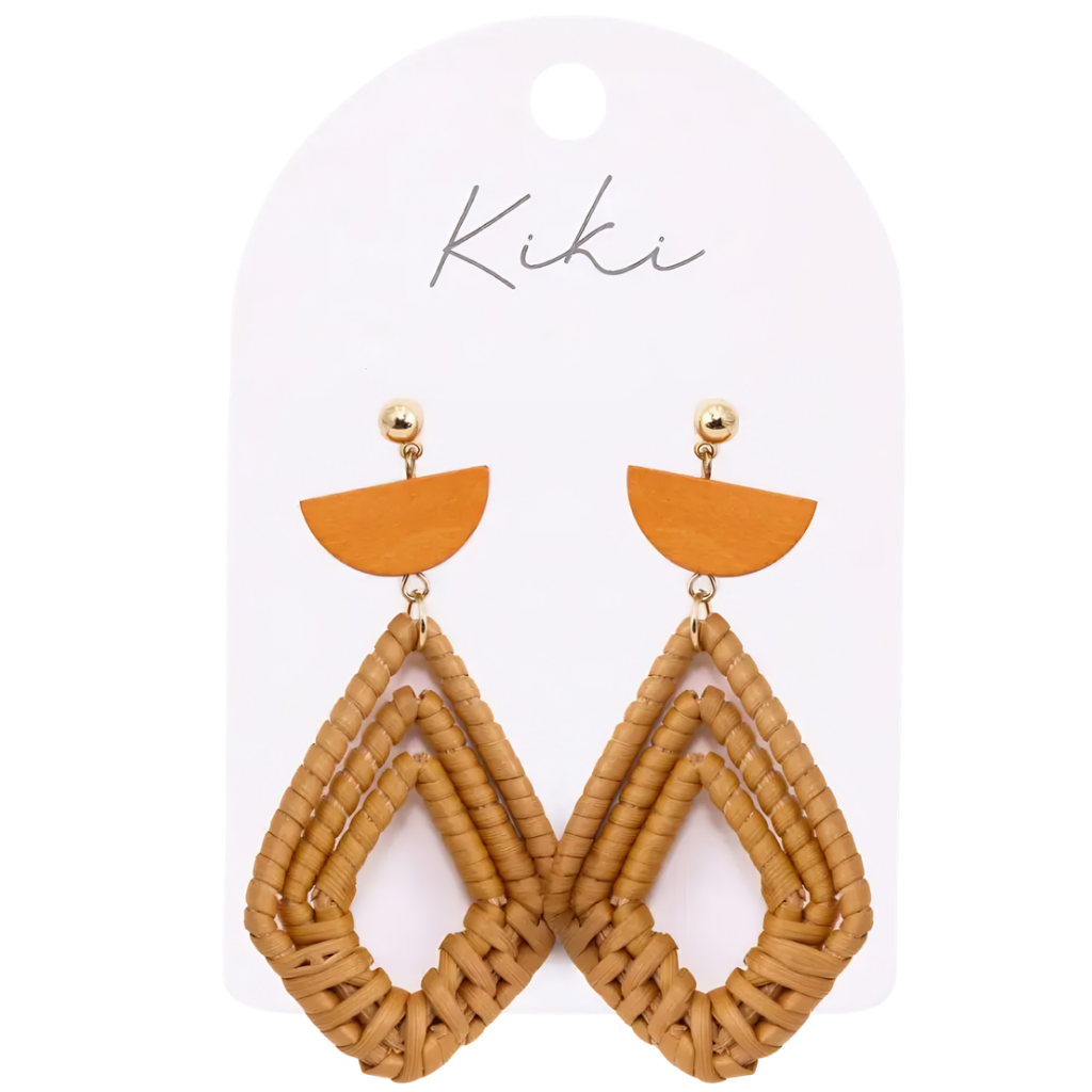 Kiki Earrings - Boho Rattan