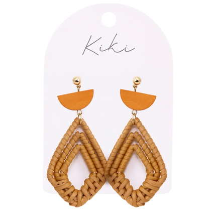 Kiki Earrings - Boho Rattan