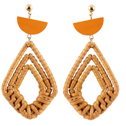 Kiki Earrings - Boho Rattan