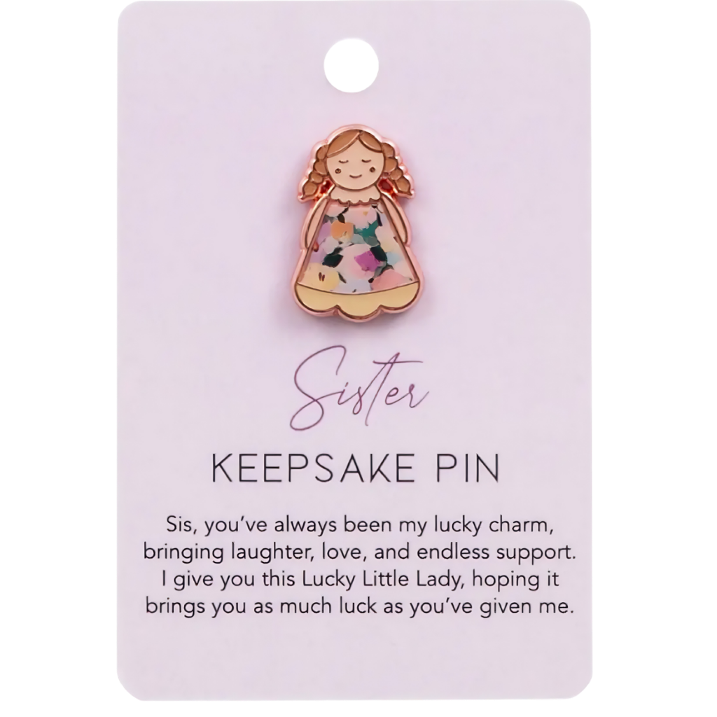 Lucky Little ladies Sister Keepsake Pin