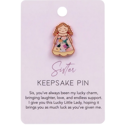 Lucky Little ladies Sister Keepsake Pin