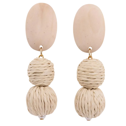 Kiki Earrings - Raw Wood Drop