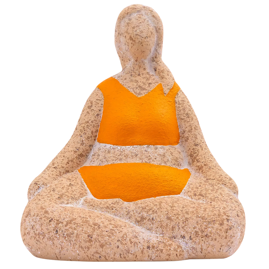 Billie Bathing Terracotta Statue - Orange