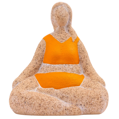 Billie Bathing Terracotta Statue - Orange