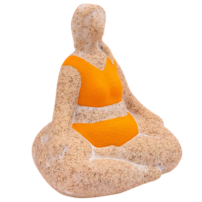 Billie Bathing Terracotta Statue - Orange