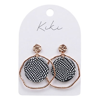 Kiki Earrings - Monochrome Clay Hoops