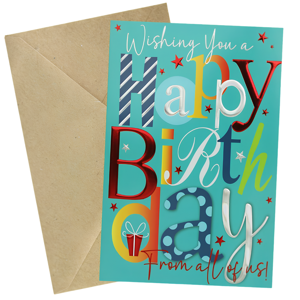 Jumbo Card Wishing you a Happy Birthday
