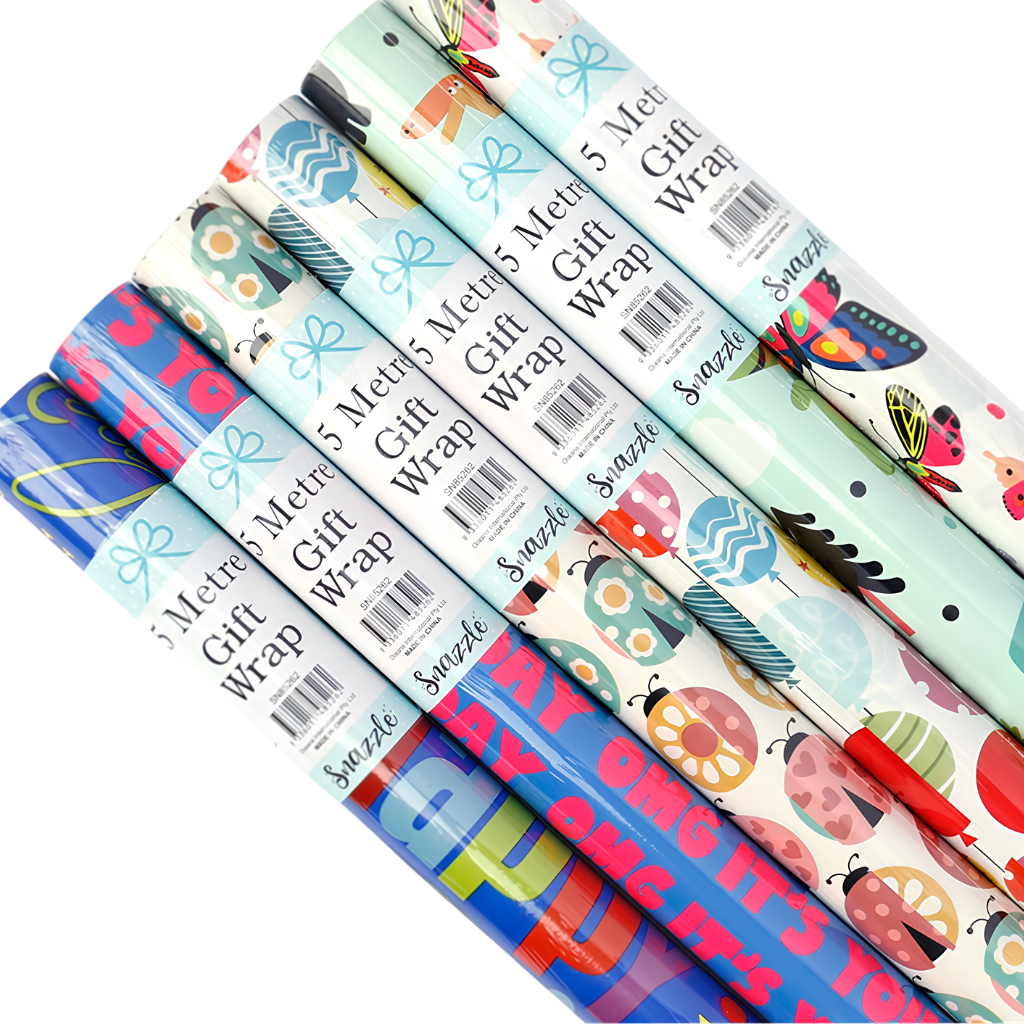 Roll Wrap - Kids Assorted (5m) [Des.:OMG It's Your Birthday]