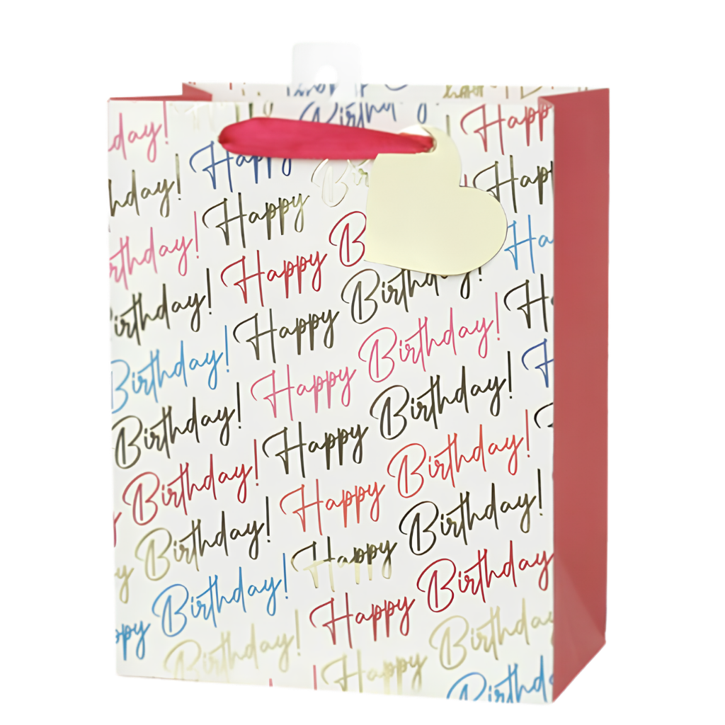 Gift Bag - Happy Birthday Script [Sz:Small]