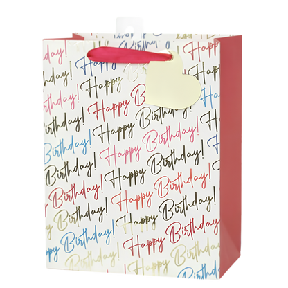 Gift Bag - Happy Birthday Script [Sz:Small]
