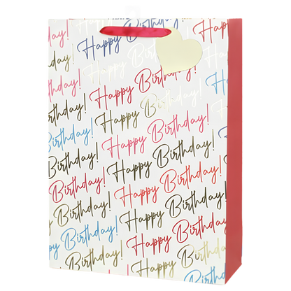 Gift Bag - Happy Birthday Script [Sz:Small]