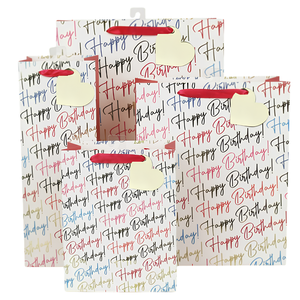 Gift Bag - Happy Birthday Script (Med) [Sz:Medium]