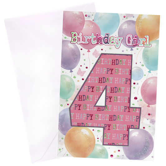 Birthday Girl Four Years Old