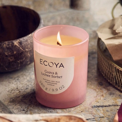 ECOYA: Guava & Lychee Sorbet Metro Candle