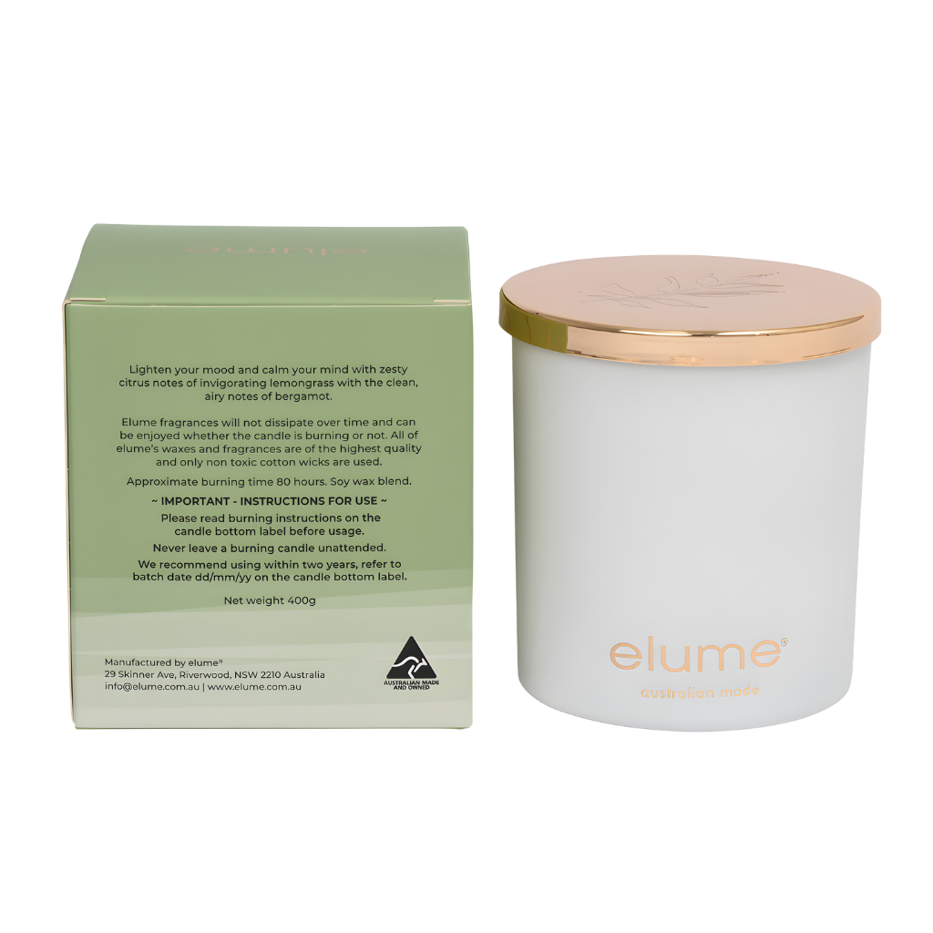 Elume: Lemongrass & Bergamot Candle