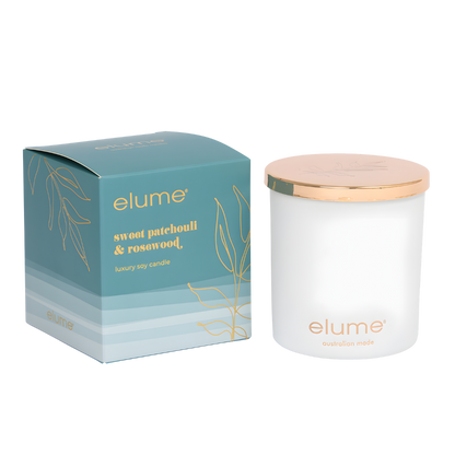 Elume: Sweet Patchouli & Rosewood Candle