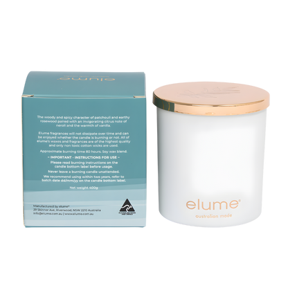 Elume: Sweet Patchouli & Rosewood Candle