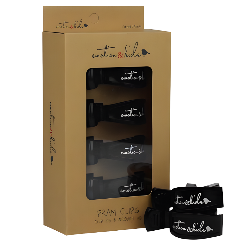 Black Pram Clip (4pk)