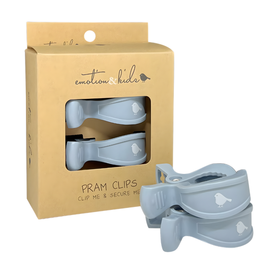 Dusty Blue Pram Clip (2pk)