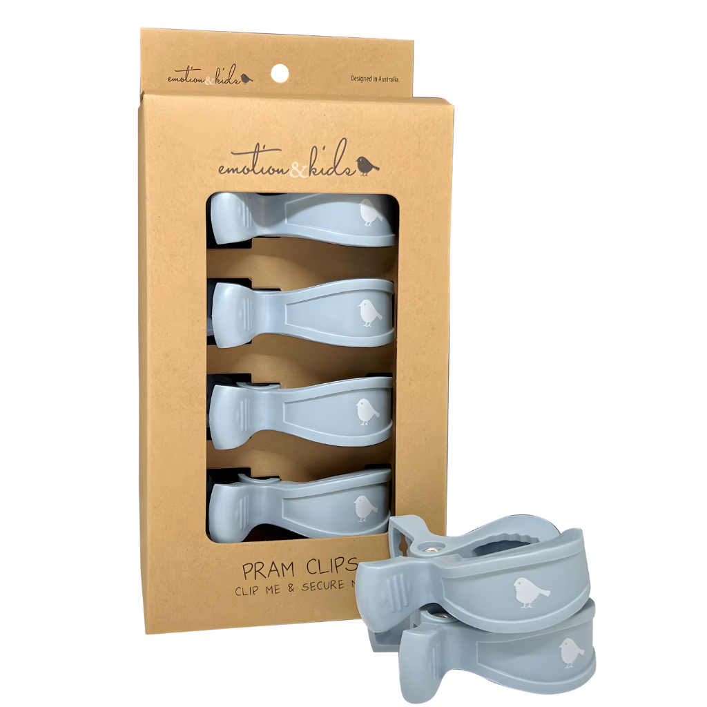 Dusty Blue Pram Clip (4pk)