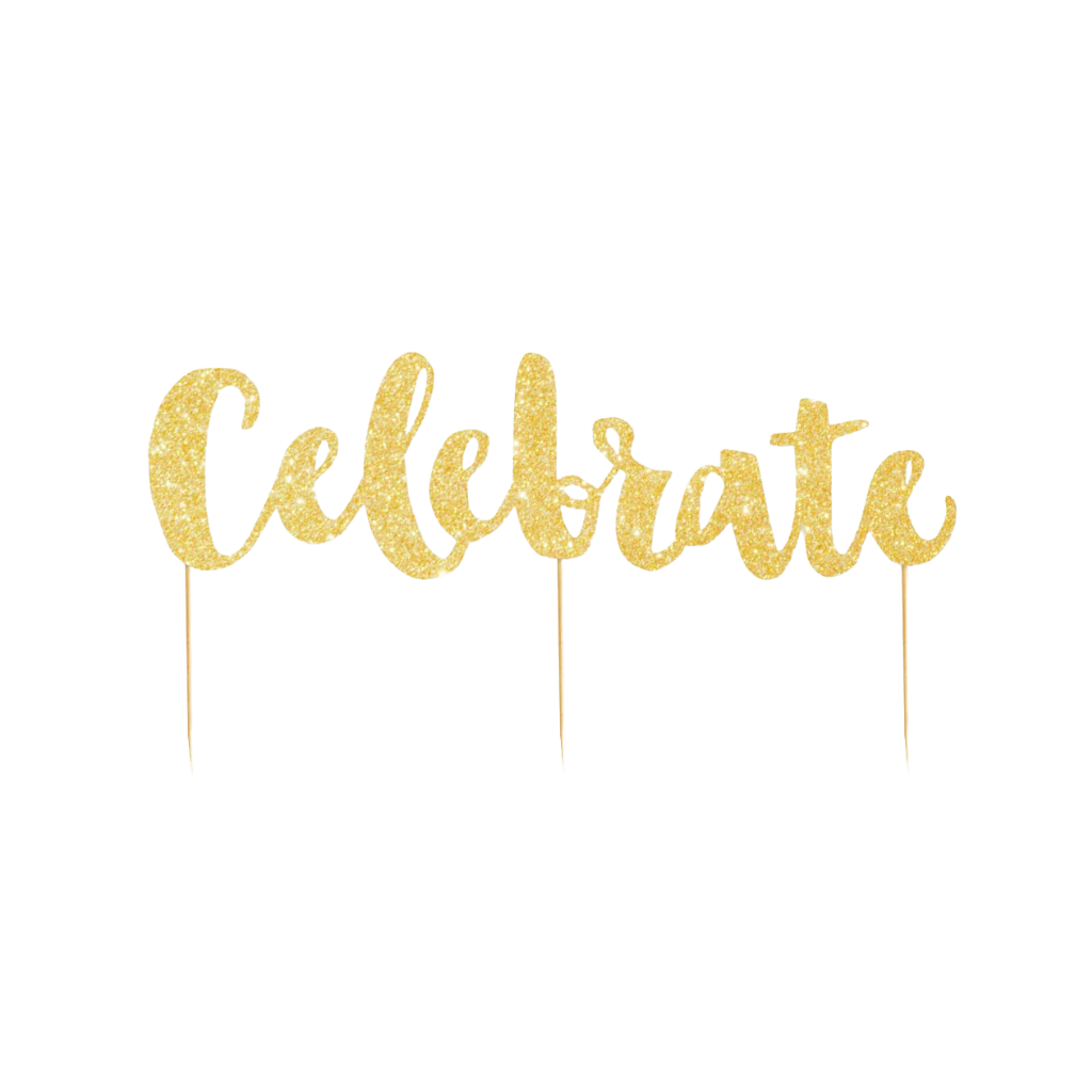 Cake Topper Celebrate [Col.:GOLD]