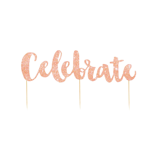Cake Topper Celebrate [Col.:ROSE GOLD]