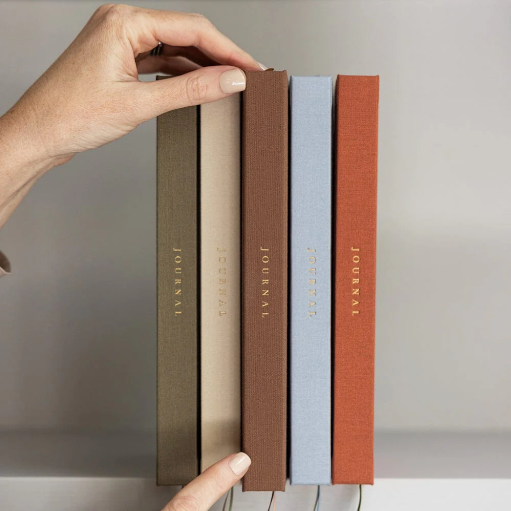 Bespoke Letterpress Linen Bound Journal Mocha