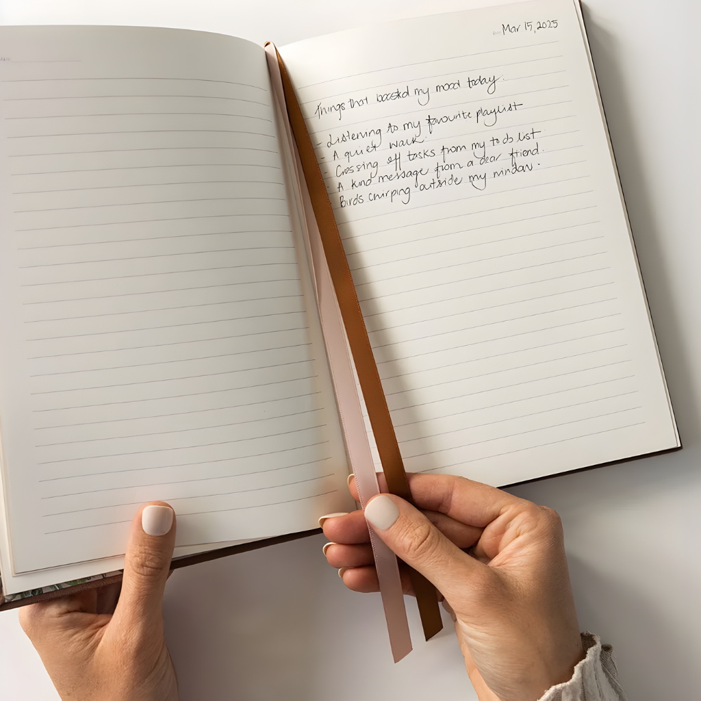 Bespoke Letterpress Linen Bound Journal Mocha
