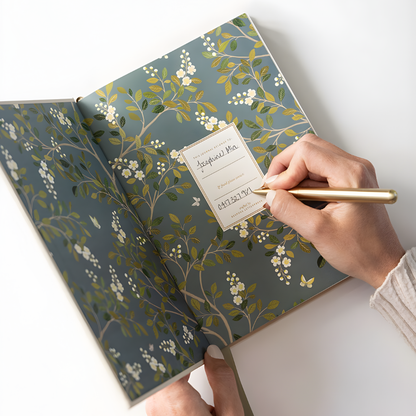 Bespoke Letterpress Linen Bound Journal Desert Sand