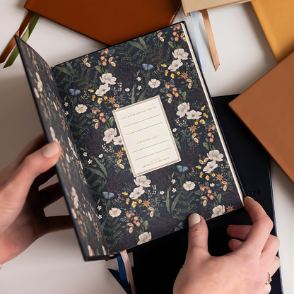 Bespoke Letterpress Notebook - Midnight (Lined)