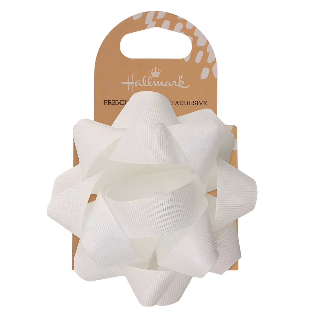 Fabric Gift Bow - White (10cm) 