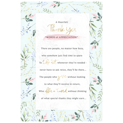 Thank You, Words Of Appreciation