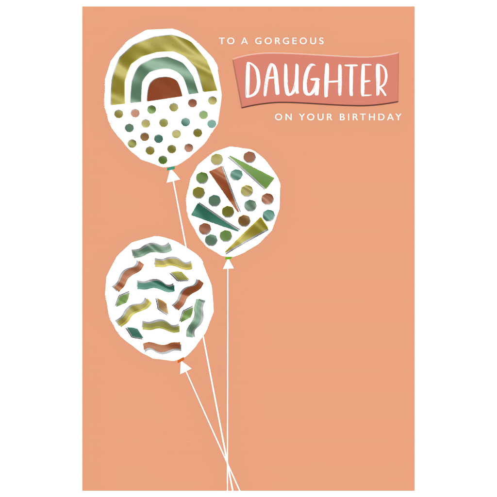 Daughter, Birthday Three Balloons