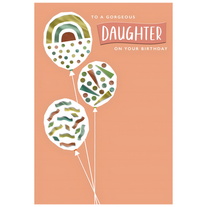 Daughter, Birthday Three Balloons