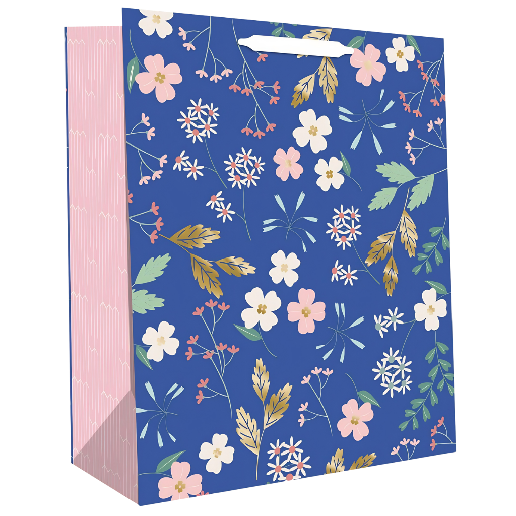 Gift Bag - Blue Florals [Sz:Small]
