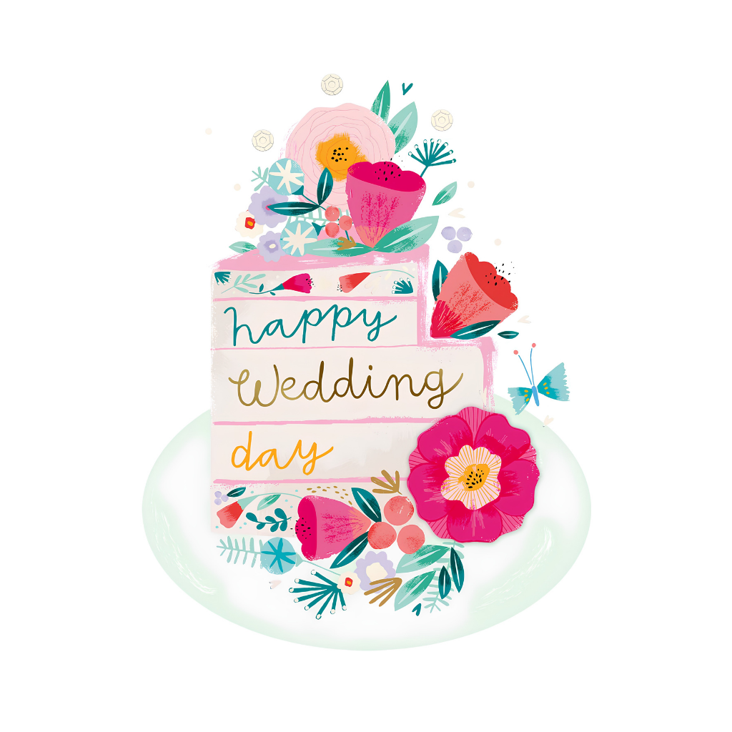 Happy Wedding Day Layer Cake